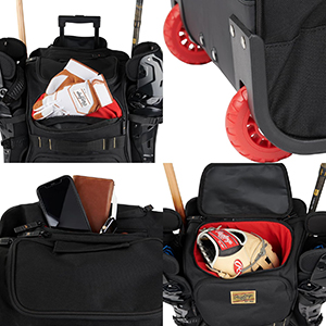 Rawlings Gold Collection Wheeled Equipment Bag Multi-View