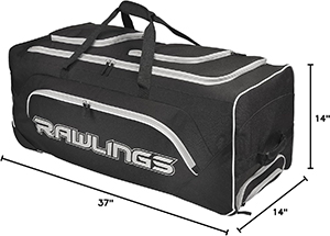 Rawlings YADI Wheeled Catcher's Bag