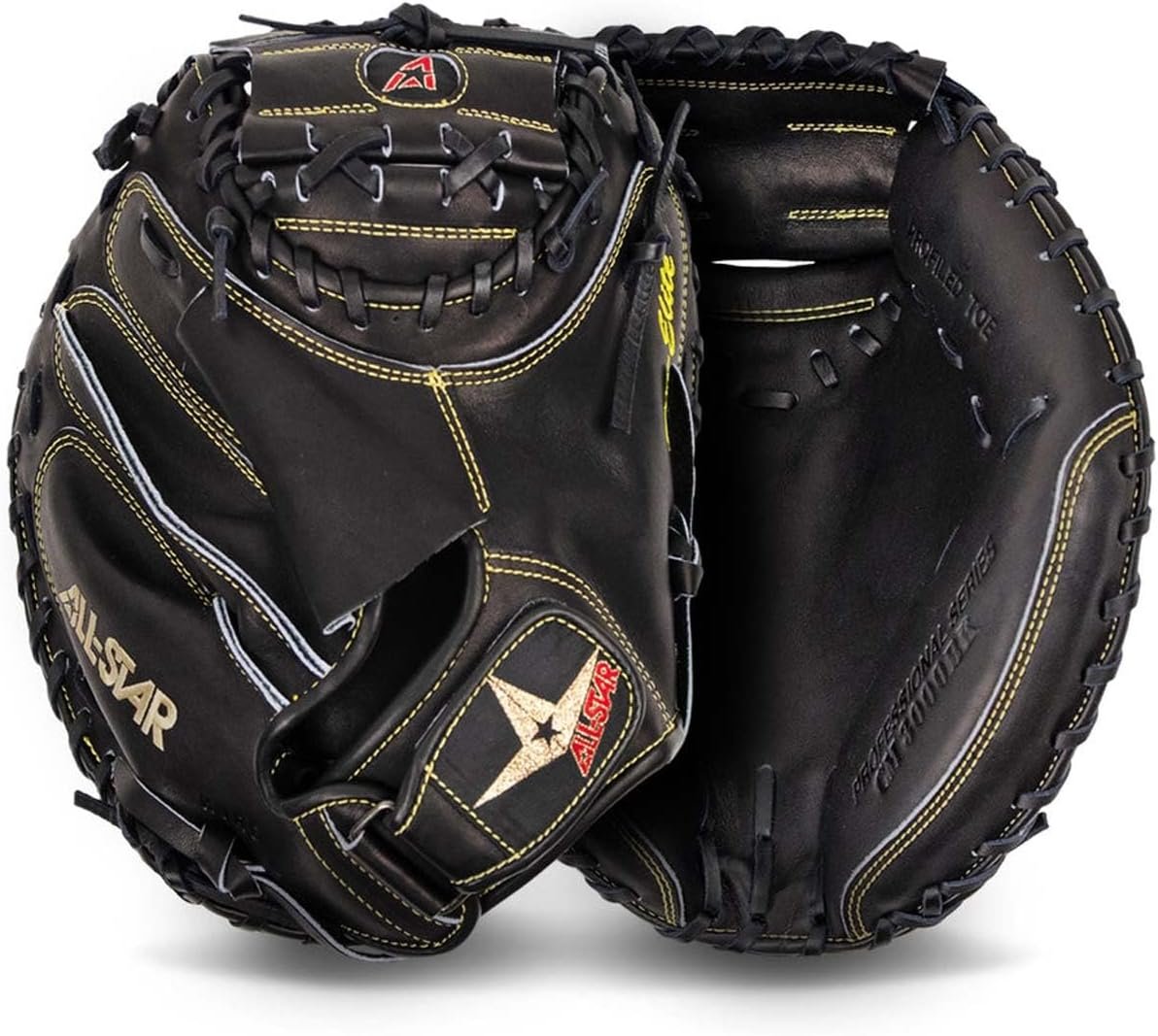 All-Star Pro Elite CM3000 catcher's mitt, front and back
