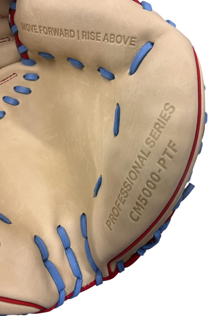 All-Star S7 Elite 33โ Baseball Catcherโs Glove Red-Tan-Blue 33in Pocket