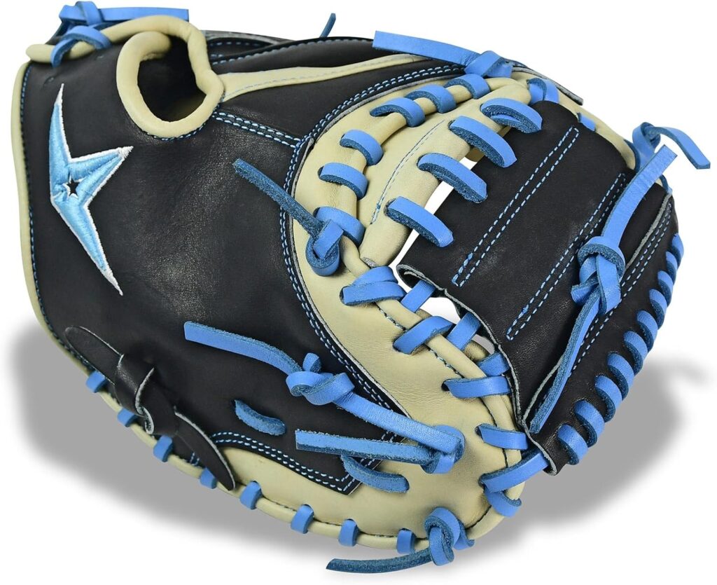 All-Star S7 Elite Catching Mitt Blue BlackTan-Blue Lace 33in Back Thumb