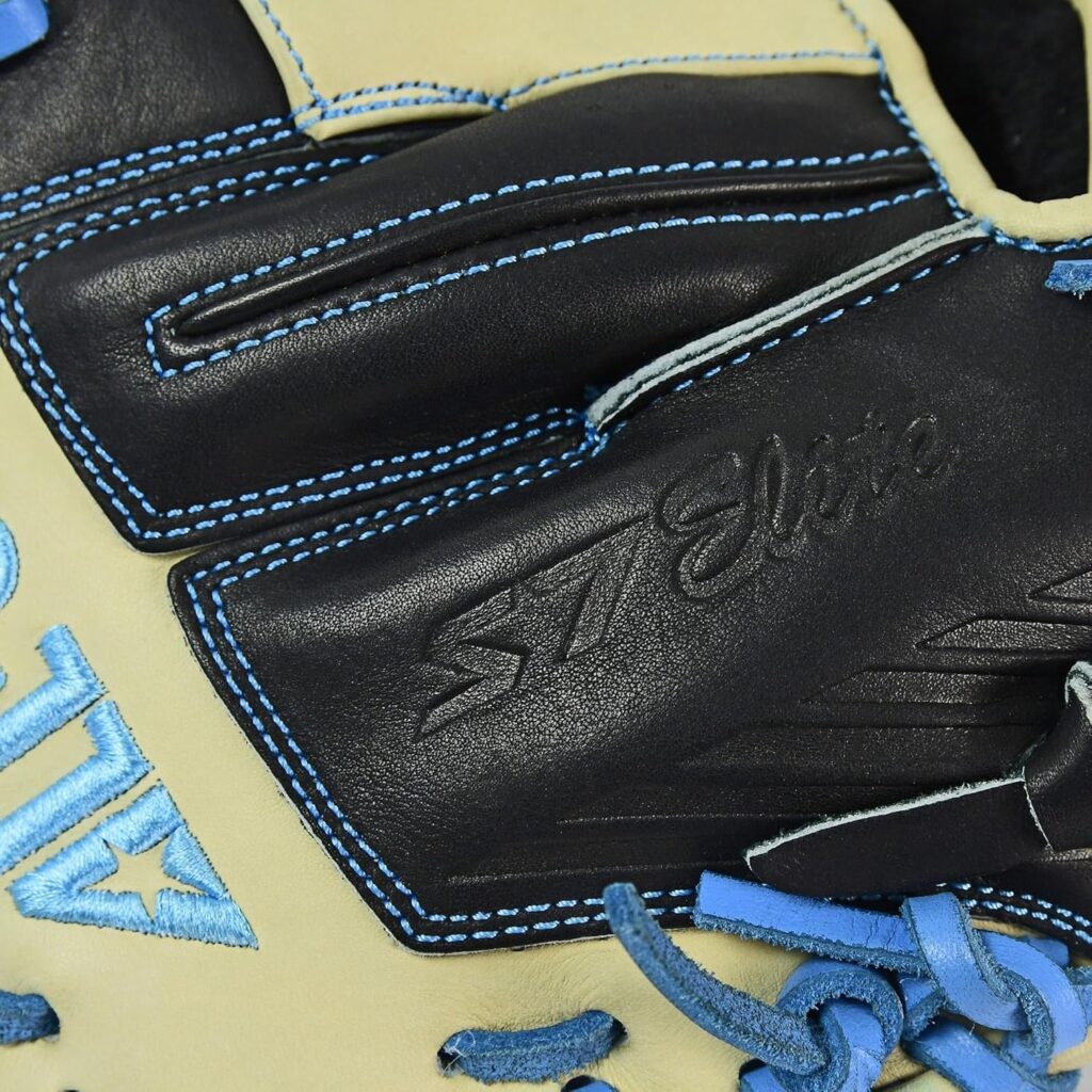 All-Star S7 Elite Catching Mitt Blue BlackTan-Blue Lace 33in Stiching