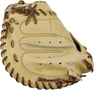 Mizuno GPS-20 Pro Select Premium Baseball Catchers Mitt 33.5 Camel Color Fingers