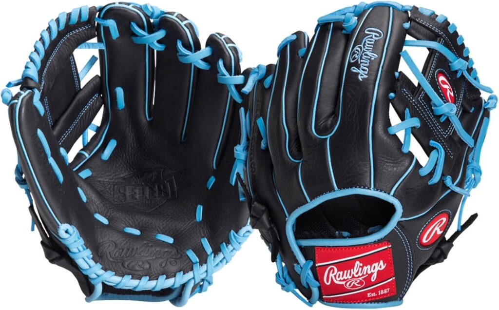 Rawlings Exclusive Select Series Youth Fielder's Glove Black-Blue Front-Back
