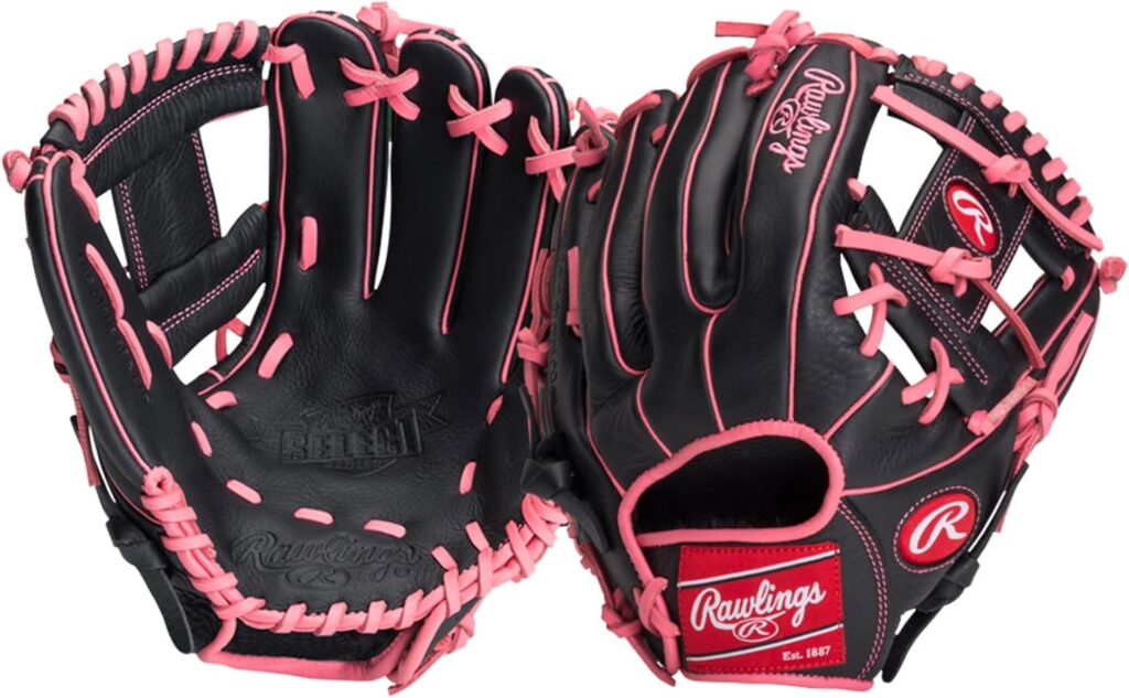 Rawlings Exclusive Select Series Youth Fielder's Glove Black-Pink Front-Back