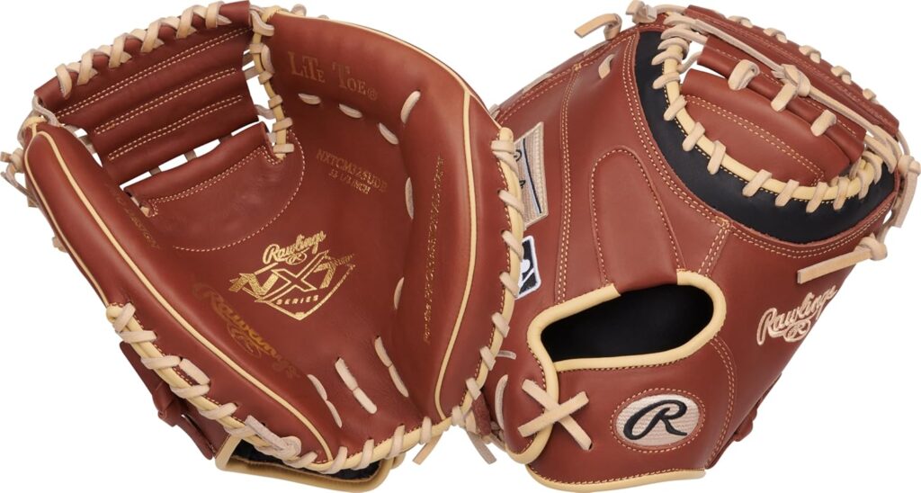 Rawlings NXT Youth Countour Catchers Mitt Brown 32.5in Front and Back