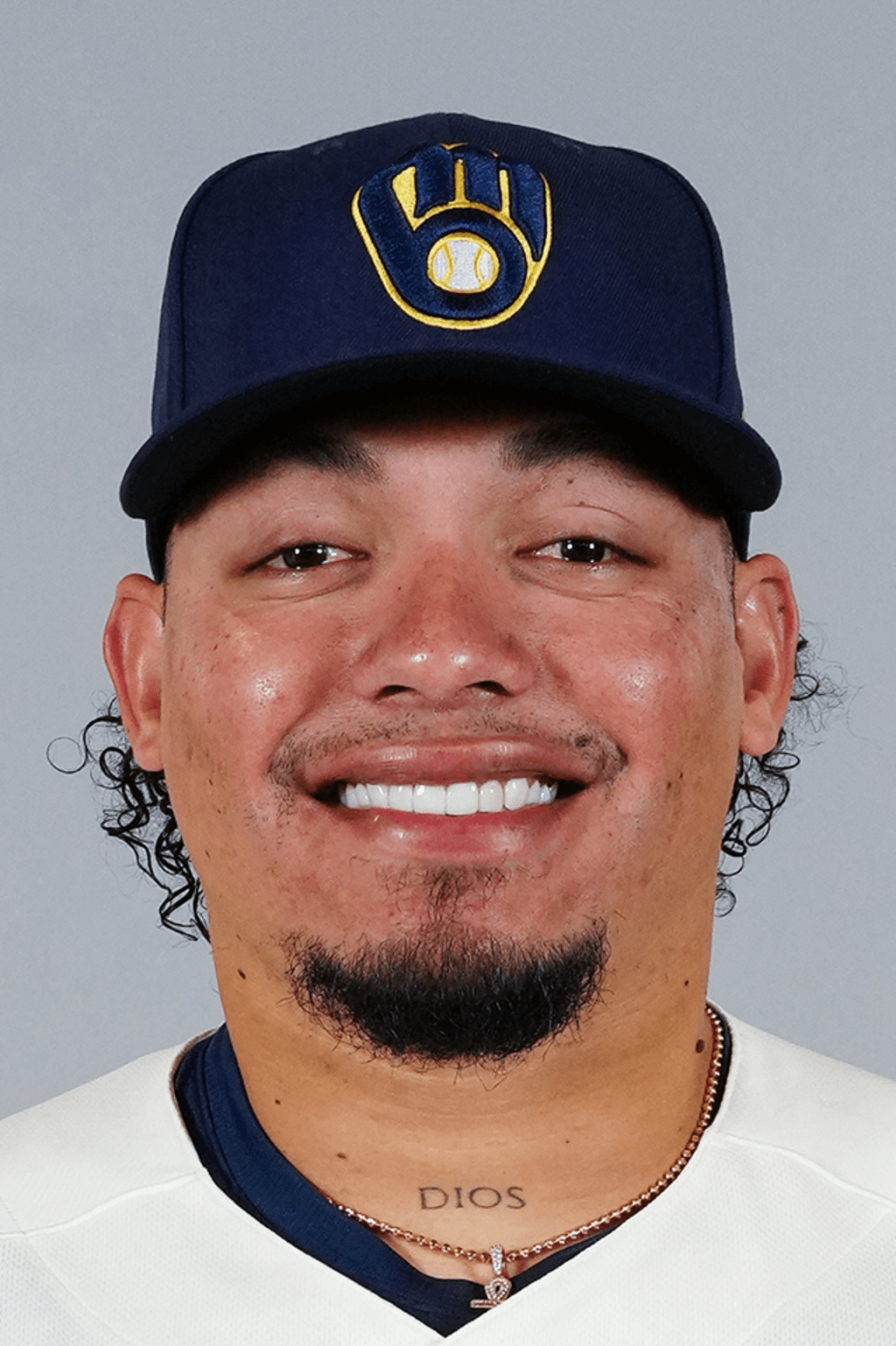 William Contreras, Milwaukee Brewers catcher, framing a pitch at home plate during the 2026 season.