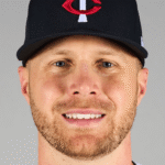 Ryan Jeffers in catching gear for the Minnesota Twins, crouched behind home plate