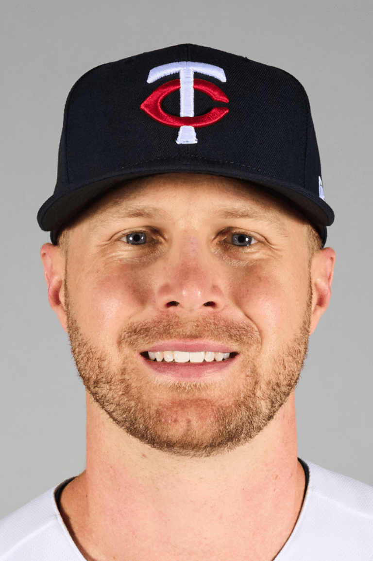 Ryan Jeffers in catching gear for the Minnesota Twins, crouched behind home plate