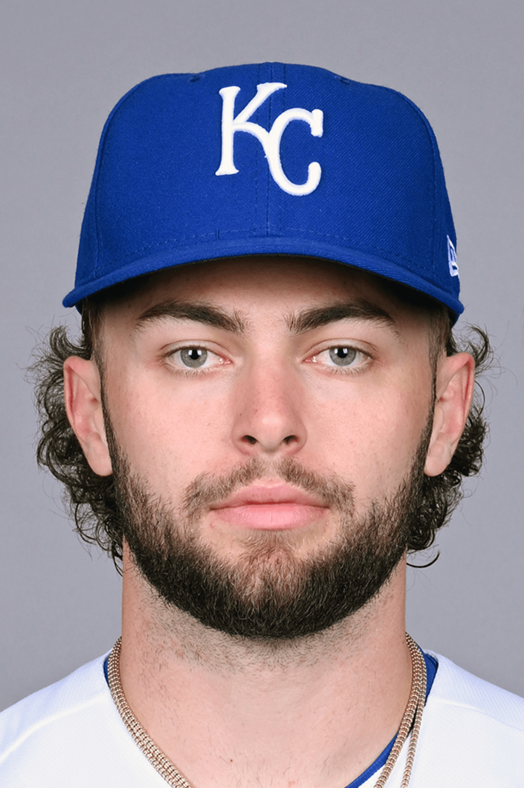 Carter Jensen, Kansas City Royals catcher, batting leadoff during the Royals' 13-2 win at Toronto.