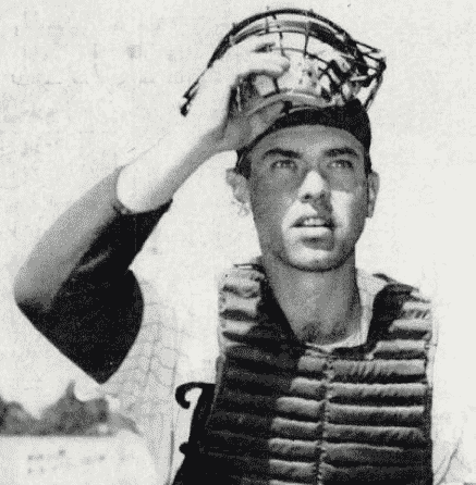 Clay Dalrymple former phillies catcher black and white