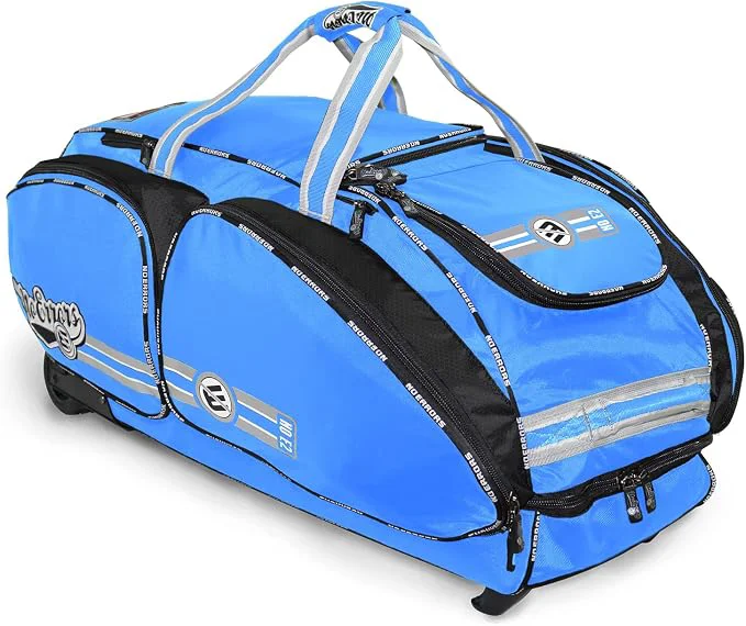 No Errors NO E2 wheeled catcher's bag, light blue colorway